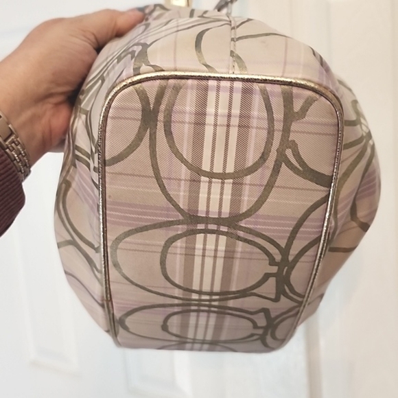 Coach Signature Tartan Plaid Hobo Bag - Picture 5 of 12